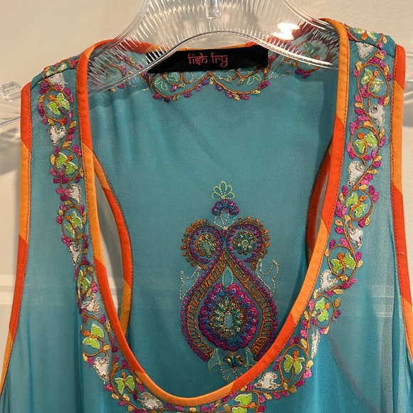 Embroidered Owl, Racerback Tank Top by Fish Fry (Anthropologie) - Picture 7 of 11